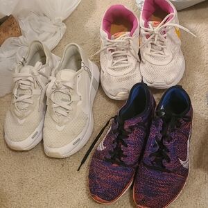 Nike Women's Athletic Shoes - White, Purple, pink